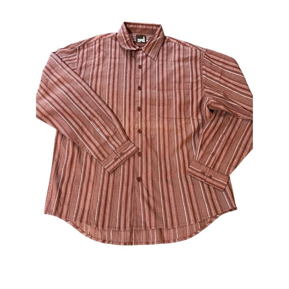 Weekendz off men long sleeve button front with front pocket L
